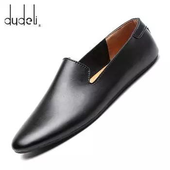 Новая мода спилковая кожа мужская повседневная обувь на плоской подошве мужские удобные мокасины без застежек мужская обувь для ходьбы на открытом воздухе обувь для вождения 5