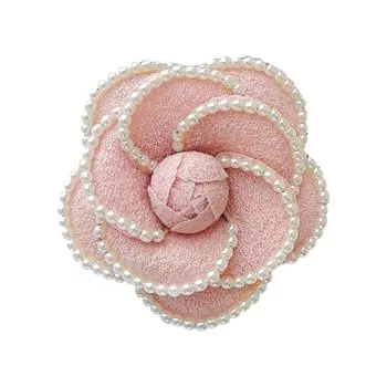 Новая мода тканевая брошь в виде цветка камелии, жемчужные булавки и броши для женщин, пряжка для шарфа, рубашки, корсажа, ювелирные изделия, подарки