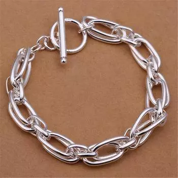 Новая мода TO браслет серебряный болт пряжка кран браслет мужские женские ювелирные изделия