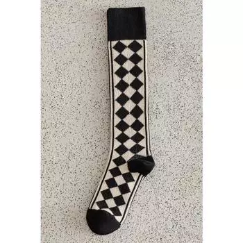 Новая Мода Толстые Женские Черные Гольфы Осень Зима Женские Удобные Клетчатые Теплые Длинные Носки Для Женщин One Size