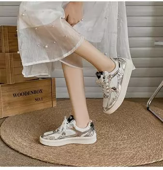 Новая мода универсальные цветные женские туфли повседневные туфли на плоском каблуке удобные весенние и осенние женские туфли на шнуровке 35