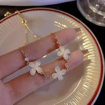 Новая мода в Корейском стиле, нежный светильник, роскошный браслет с цветочным цирконом, женские ювелирные изделия, подарок для вечеринки, оптовая продажа, прямые продажи