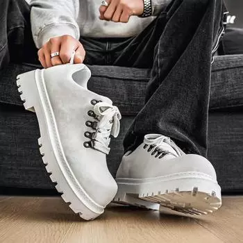 Новая мода весна-лето мужские студенческие мужские мальчики трендовые мягкие подошвы рабочая обувь охрана труда кроссовки Martin 39 чёрный