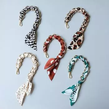 Новая мода весна-лето женская сумка аксессуар часть цепи съемная замена леопардовый горошек хлопковый шарф ремешок женская цепочка 30CM леопардовый