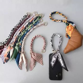 Новая мода весна женская сумка аксессуар часть цепи съемный сменный цветочный принт шелковый ремешок женщины DIY цепочка ручки сумки 26CM чёрный