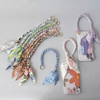 Новая мода весна женская сумка аксессуар часть цепи съемный сменный цветочный принт шелковый ремешок женщины DIY цепочка ручки сумки 26CM белый