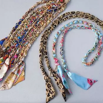 Новая мода весна женская сумка аксессуары цепи съемный длинный кроссбоди принт милый шелковый ремешок женщины DIY цепочка ручки сумки 120CM