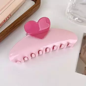 Новая Мода Женщины Сердце Разноцветные Геометрические Заколки-Крабы для Волос Девушки Элегантный Зажим для Хвоста Заколки Инструмент для Укладки Аксессуары