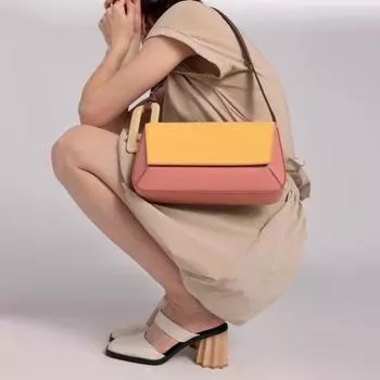Новая мода женская ручная сумка сумки через плечо американские геометрические сращивания подмышечные сумки тренд досуг универсальные сумки через плечо