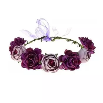 Новая Мода Женская Высококачественная Красочная Повязка На Голову с Розами и Бабочками Головной Убор Корона для Волос Невесты Путешествия Пляж Свадьба Фестиваль Подарок