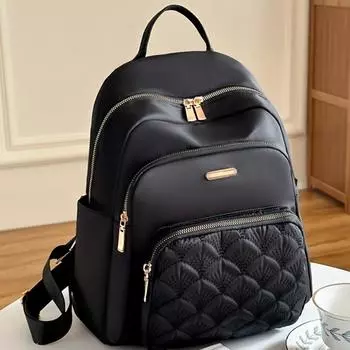 Новая мода женский городской повседневный рюкзак тренд дорожная однотонная нейлоновая сумка водонепроницаемая легкая женская сумка