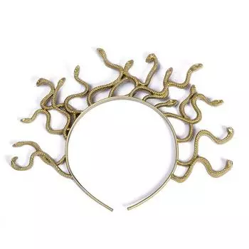 Новая Мода Змеиный Ободок для Волос Хэллоуин Украшение Маскарад Золотой Черный Змеиный Ободок Аксессуары для Волос