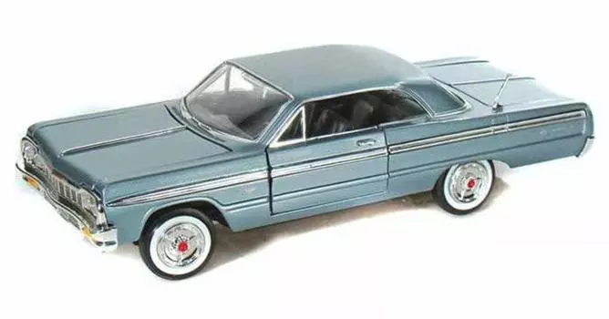 Новая модель автомобиля Chevrolet Impala Hardtop 1964 года от Motor Max American Classics Blue от Motor Max 124 -