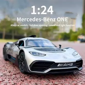 Новая модель автомобиля Mercedes-Benz из сплава 1/24, детская игрушечная машинка с открытой дверью, подарочные украшения, имитация звука и света из металла, модный коллекционный подарок для мальчиков зелёный