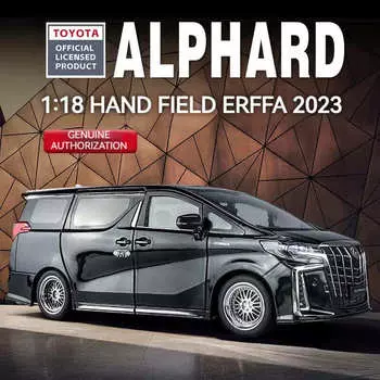 Новая модель автомобиля Toyota Alphard MPV из цинкового сплава в масштабе 1/18, литая металлическая игрушечная машинка, модель автомобиля с высокой имитацией звука и света, детские подарочные украшения белый