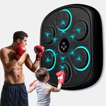 Новая модель интеллектуального музыкального боксерского тренажера для взрослых и детей, тренажер Bluetooth со светодиодной электронной настенной установкой