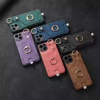 Новая модель подходит для чехла для мобильного телефона Apple 16 Pro Max, однотонного держателя для карт формата 14 с защитой от падений, защитного чехла для iPhone 15. iPhone 16 Pro Max (large hole) чёрный