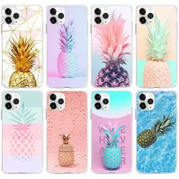 Новая модель подходит для iPhone16 Summer Fresh XSmax Fruit Pineapple Mobile Phone Case X Персонализированный окрашенный мягкий чехол iPhone12mini(5.4)