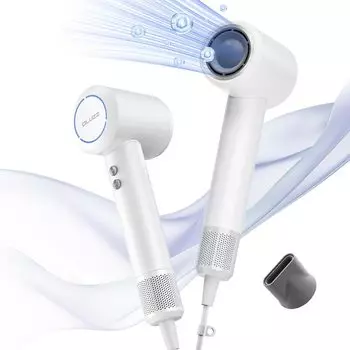 новая модель с PLUZZ hair quick beautiful 270 миллионов высококонцентрированных отрицательных ионов для ухода за волосами и мощный бесщеточный фен с большим объемом воздуха