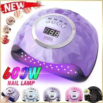 Новая модернизированная УФ-лампа для сушки ногтей с автоматическим датчиком 57 УФ-светодиодов для всех гелей 248 Вт 4 таймера Профессиональный маникюрный педикюрный набор для ногтей UK