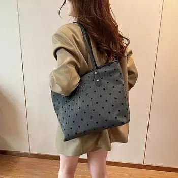 Новая модная большая вместительная сумка-мессенджер через плечо, женская сумка-тоут, корейская версия сумки Tide