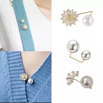 Новая модная брошь с антибликовым покрытием из циркония, фиксированная булавка, цветок, стразы, металлические булавки, пряжка, броши для женщин, аксессуары