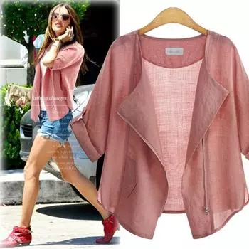 Новая модная европейско-американская куртка, женская хлопково-льняная куртка с длинными рукавами, женское тонкое пальто, одежда s XL синий