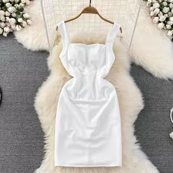 Новая модная французская высококачественная юбка на подтяжках, женское платье знаменитости с темпераментом на талии