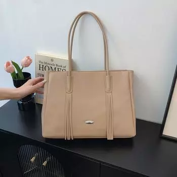 Новая модная и элегантная сумка через плечо большой емкости с улучшенной текстурой из полиуретана на молнии в стиле ретро, универсальная сумка-бестселлер