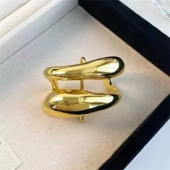 Новая модная и персонализированная двухслойная металлическая заколка для волос, женский универсальный аксессуар для волос, заколка для хвостика на затылке