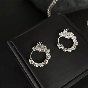 Новая модная и универсальная пряжка для ушей с геометрическим рисунком в форме дракона для женщин, подарок