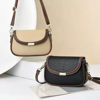 Новая модная изысканная сумка для покупок в стиле ретро, повседневная женская сумка-тоут, наплечные сумки, женская кожаная однотонная маленькая квадратная сумка, женская сумка