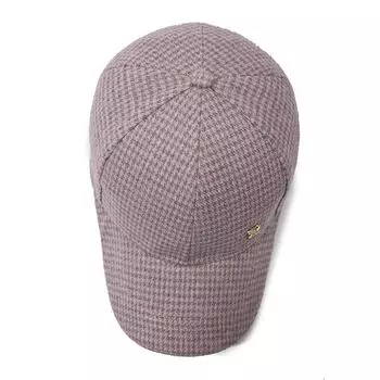 Новая модная клетчатая кепка с тепловым козырьком, универсальная, шерстяная, весенне-осенняя, повседневная, бейсбольная кепка с сеткой Thousand Bird Adjustable розовый