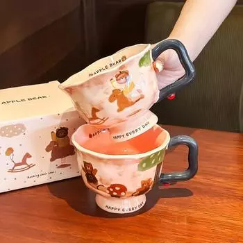 Новая модная кофейная чашка, кружка, чашка для воды, чашка для напитков, чашка для чая с молоком, для столовой, офиса, бытовая чашка, керамическая чашка 200-400ml