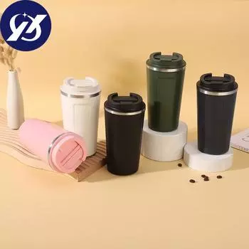 Новая модная кофейная кружка, кружка из нержавеющей стали 304 для мужчин и женщин, простая чашка для питья, портативный автомобиль, подарки на открытом воздухе. 380ml белый