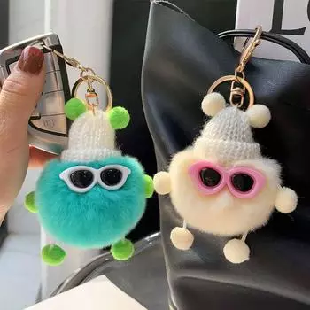 Новая модная красота для леди, милая девушка, сумка, кулон, плюшевая кукла, брелок для ключей от автомобиля, кулон озеро зеленый