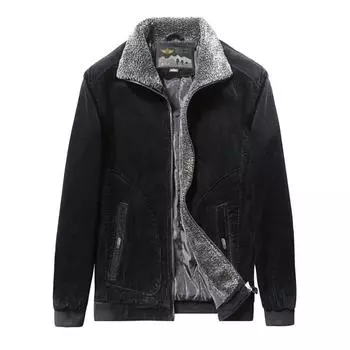 Новая модная куртка нестандартного размера из утолщенного вельветового хлопка зеленого цвета, модный короткий фасон M