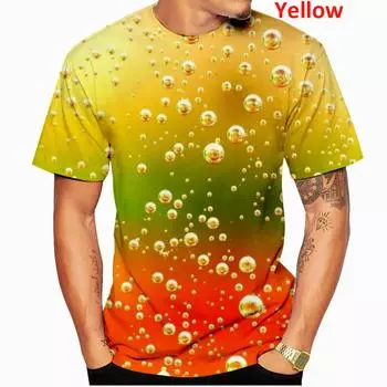 Новая модная летняя мужская повседневная футболка с коротким рукавом и 3D-принтом, футболка с рисунком капли дождя XS белый
