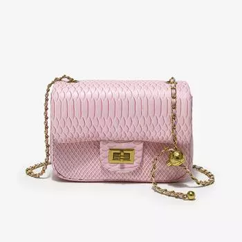 Новая модная маленькая сумка через плечо со змеиным узором для женщин, высококачественные сумки через плечо из искусственной кожи с клапаном, классические женские сумки на цепочке