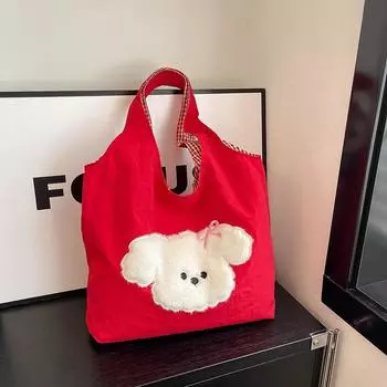Новая модная милая сумка-жилет для щенка большой вместимости, простая рабочая студенческая сумка через плечо, сумка-тоут
