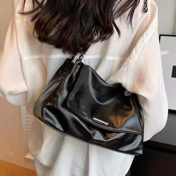Новая модная мягкая кожаная сумка, простые повседневные и подходящие женские сумки через плечо, дизайнерские сумки с цепочкой и диагональю