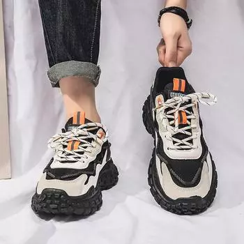 Новая модная мужская четырехсезонная спортивная удобная обувь для студентов и мальчиков, мужские трендовые дышащие повседневные кроссовки на мягкой подошве для бега 39 чёрный