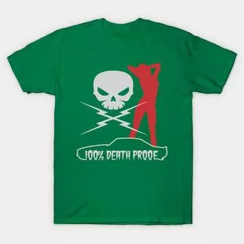 Новая модная мужская футболка 100 Death Proof Print с коротким рукавом, футболки, повседневные S зелёный