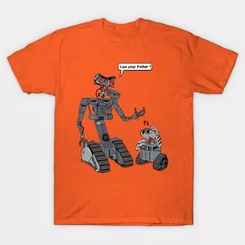 Новая модная мужская футболка «Отец 1», связанные схемы, топы с короткими рукавами и принтом, повседневные футболки S оранжевый