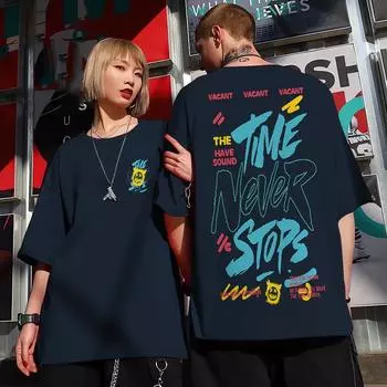 Новая модная мужская футболка с принтом в виде 3D-граффити, футболка большого размера для мужчин, летняя повседневная футболка с коротким рукавом, свободная одежда для пар S