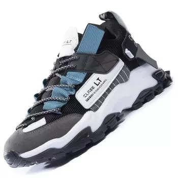 Новая модная мужская обувь, повседневная обувь, мужская спортивная обувь, дышащая сетчатая обувь для бега на толстой подошве 39 белый