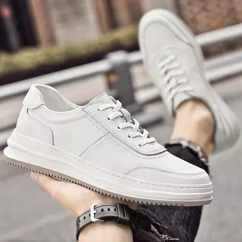 Новая модная мужская повседневная обувь из натуральной кожи, удобные мужские оксфордские туфли, обувь для скейтбординга, нескользящая, теннисная обувь для мужчин 37