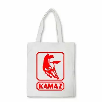 Новая модная мужская сумка с логотипом КамАЗ, сумка через плечо, большая вместительная сумка-шоппер, сумки через плечо, холщовая сумка Bolsas 24*26cm