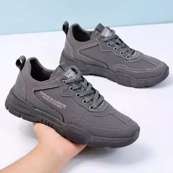 Новая модная повседневная обувь для весны и осени, мужская обувь, износостойкая и нескользящая, спортивная обувь для строительства, водонепроницаемая и легкая свиная кожа 39