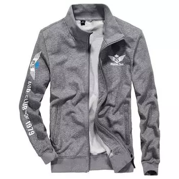 Новая модная повседневная толстовка с буквенным принтом, мужская толстовка-кардиган, универсальная модная мужская толстовка M чёрный